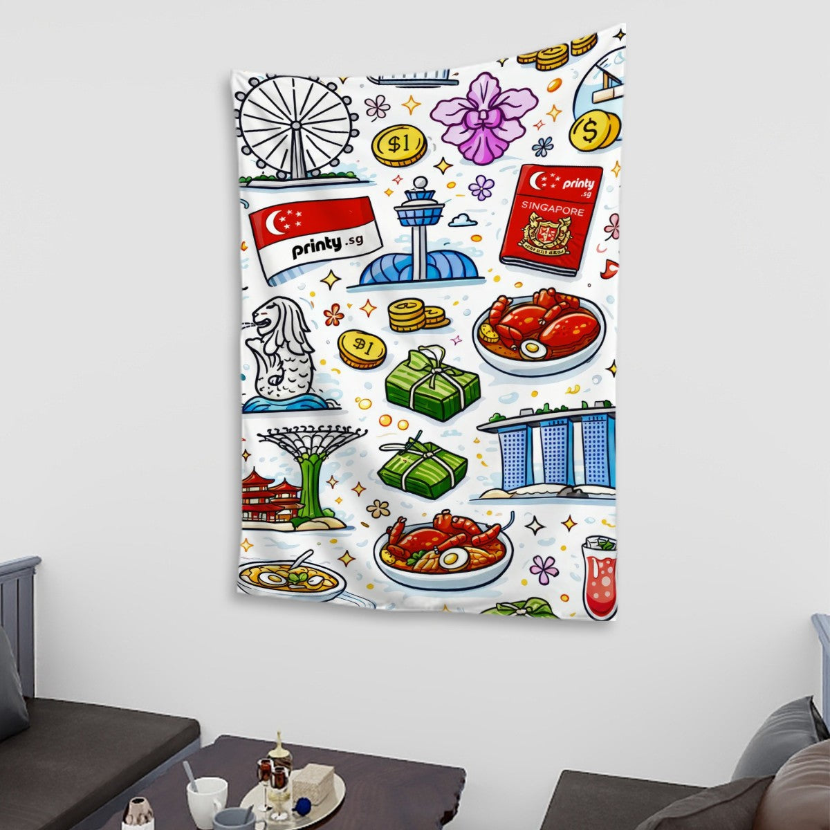 Custom Wall Tapestry Wall Art Decor 60"x40" (Vertical)