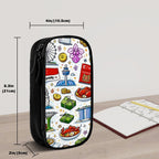 Custom Vertical Oxford Large Capacity Double Layer Pencil Case