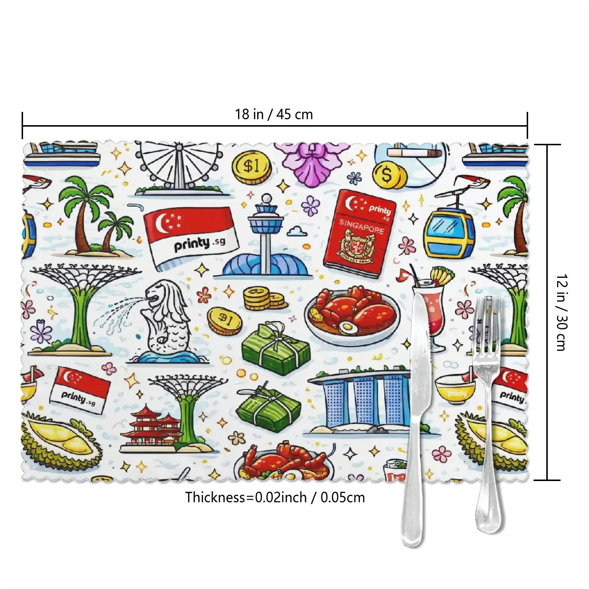 Custom Heat-Resistant Table Placemats 6 pcs