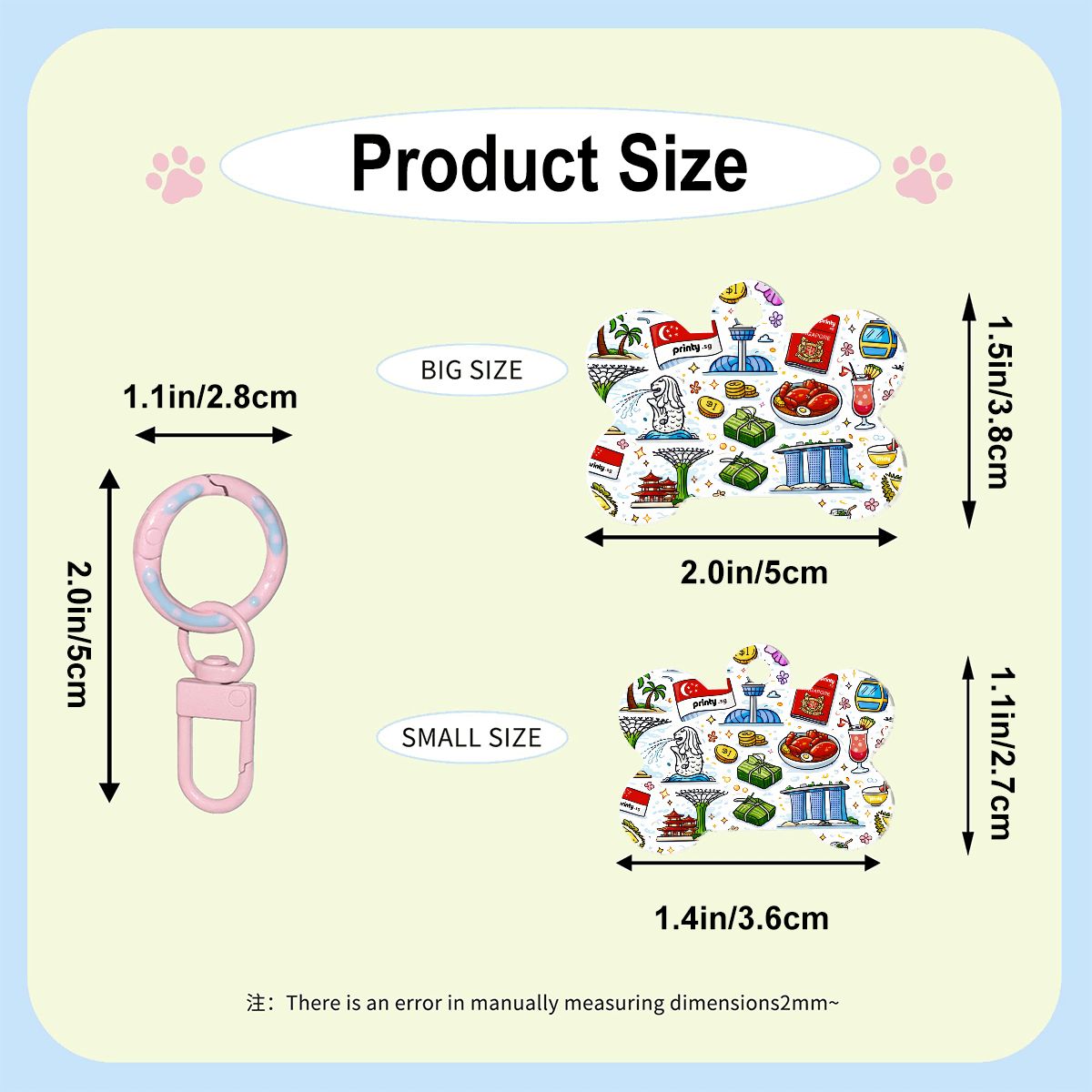 Custom Bone-Shaped Acrylic Pet Tag