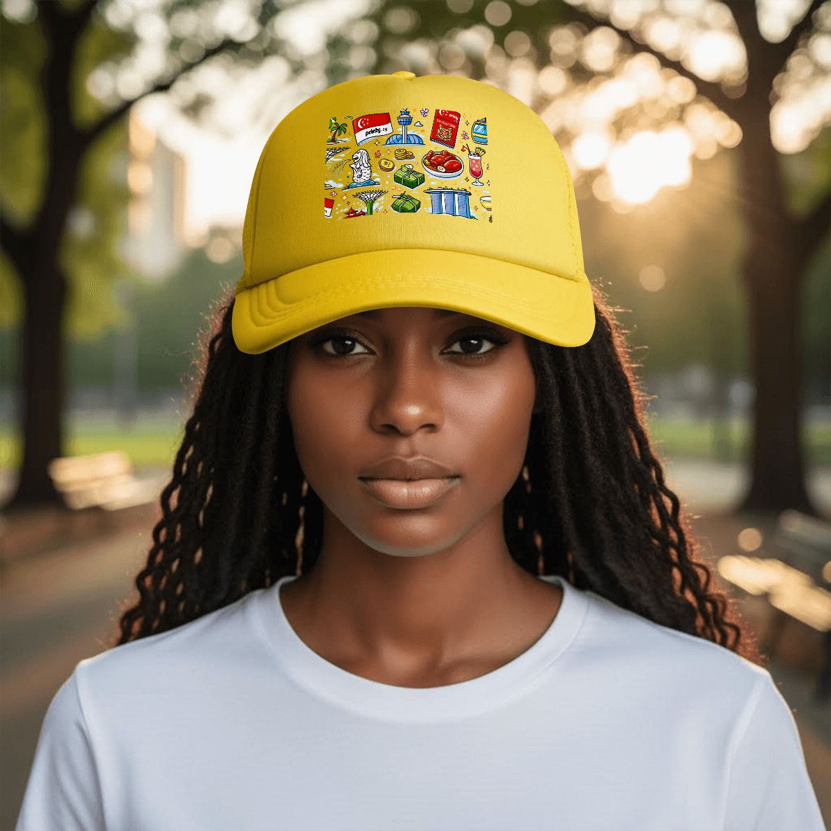 Custom Mesh Baseball Cap (Area Pattern)