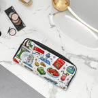 Custom Rectangular Leather Makeup Bag