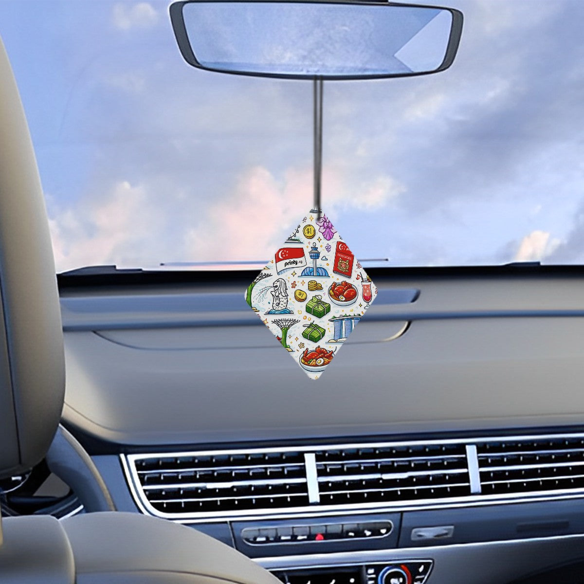 Custom Square Car Air Freshener Cards 6 pcs