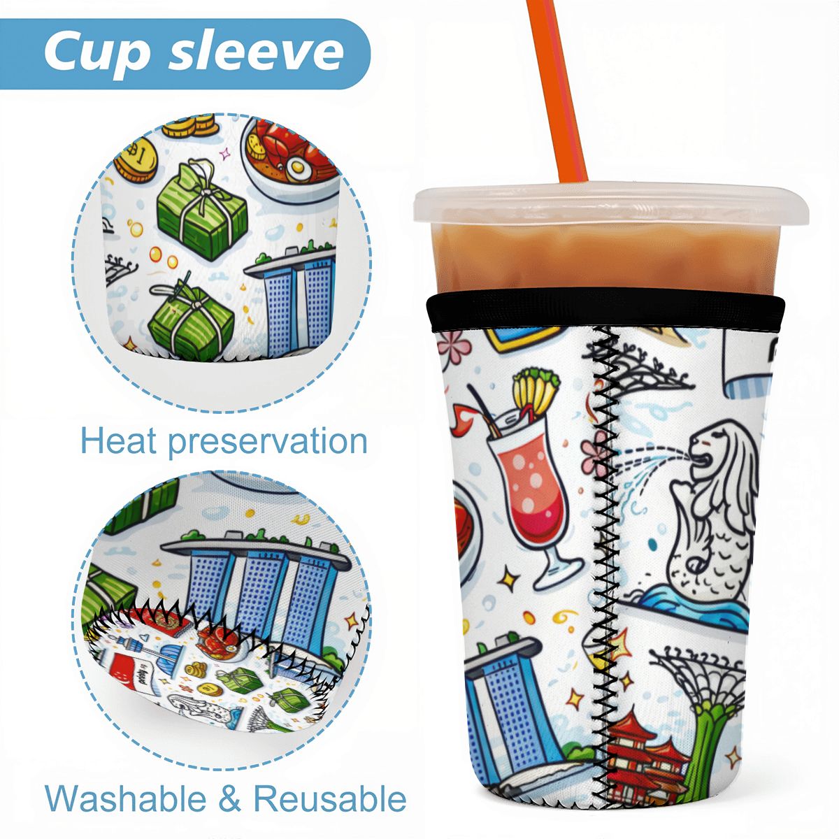 Custom Neoprene Koozies Cup Sleeve 3pcs