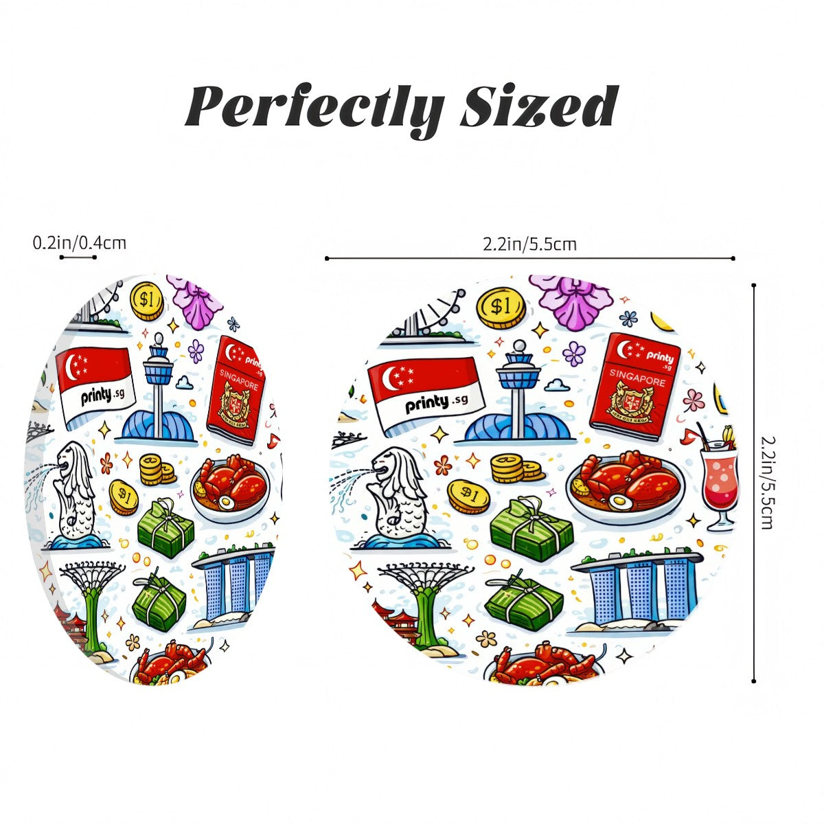 Custom Round Shape Acrylic Fridge Magnets