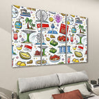 Custom 3 Panels Sound Absorbing Wall Art