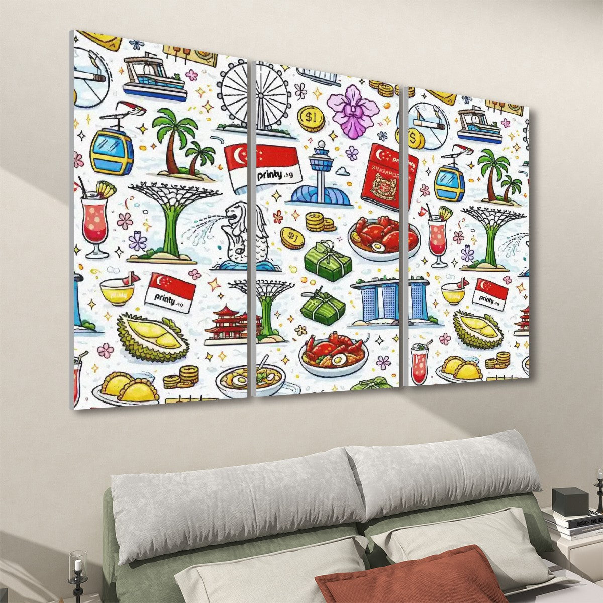 Custom 3 Panels Sound Absorbing Wall Art