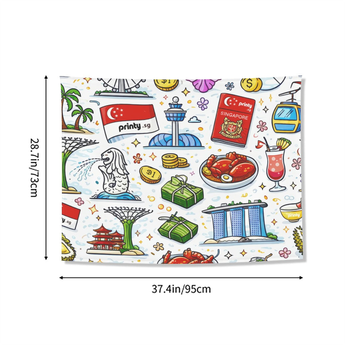 Custom Small Horizontal Lightweight Wall Tapestry for Bedroom