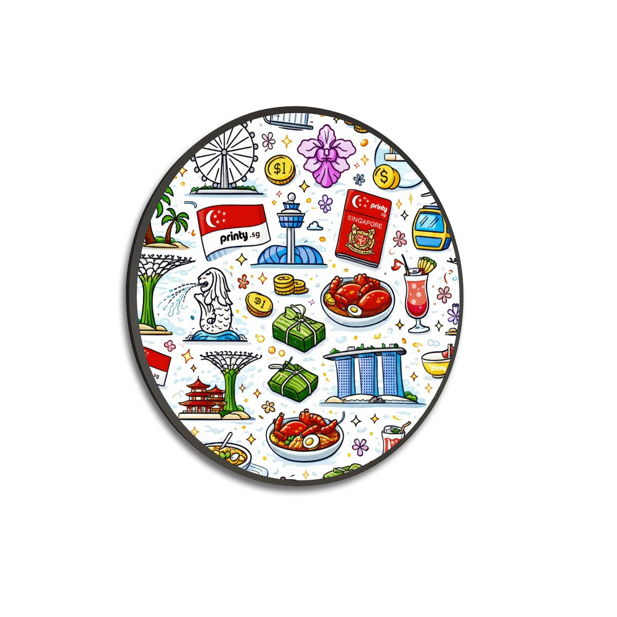 Custom Large Round Framed Canvas Prints Wall Art