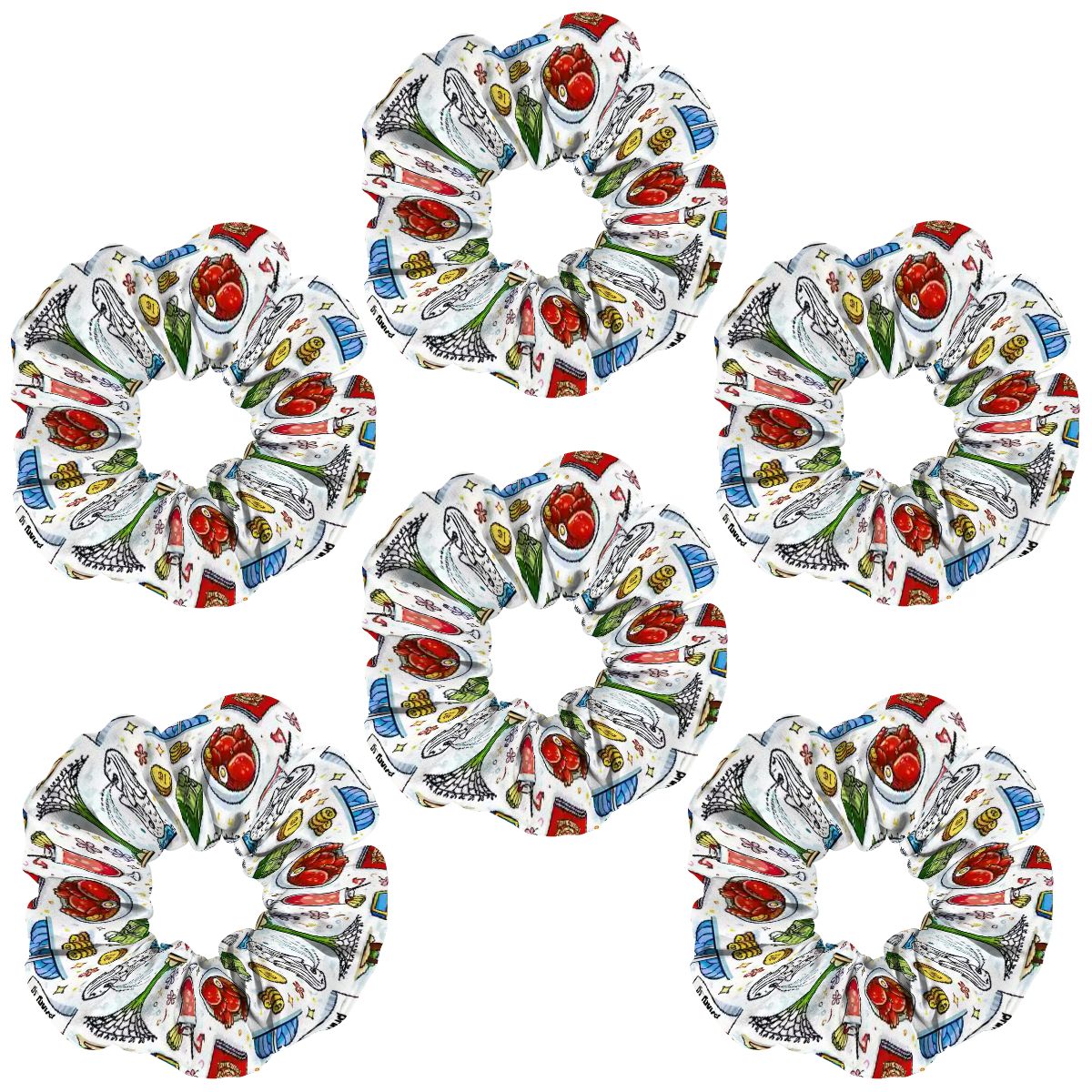 Custom 6-Pack Hair Scrunchies