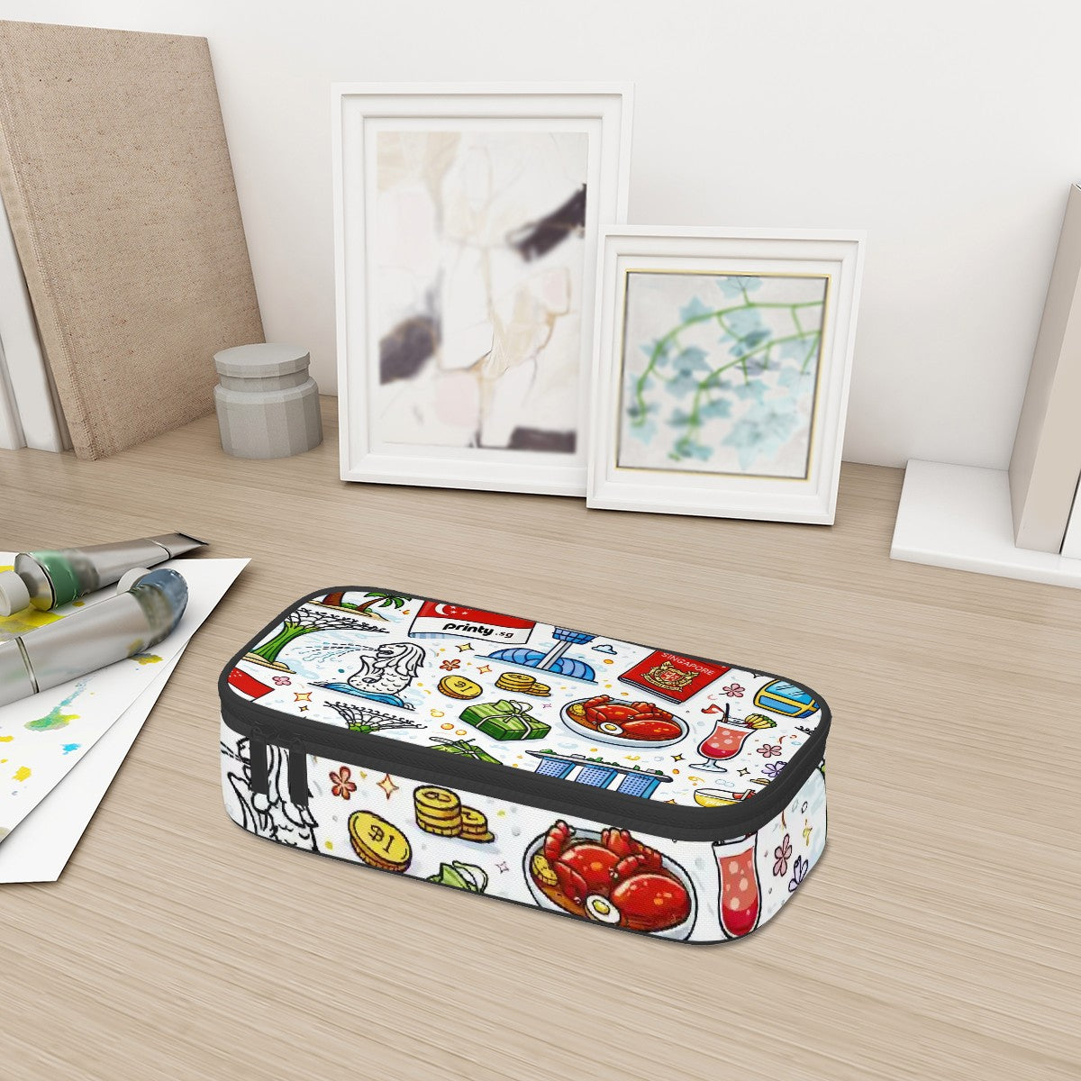 Custom Oxford Cloth Large Capacity Pencil Case
