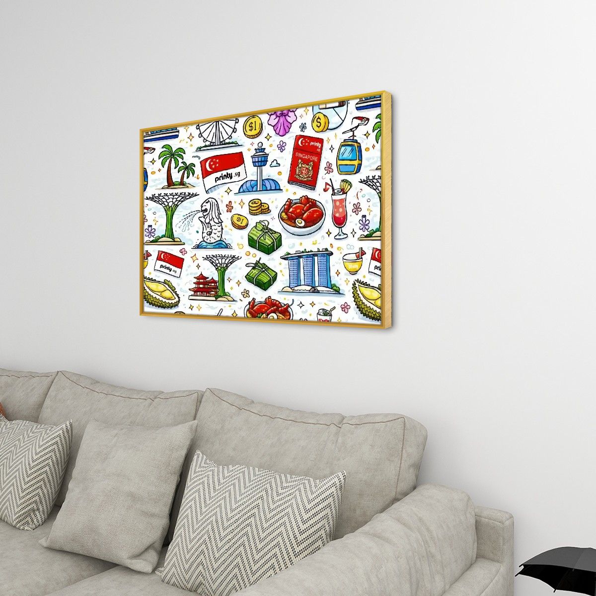 Custom Frameable Canvas Prints Wall Art (Horizontal)