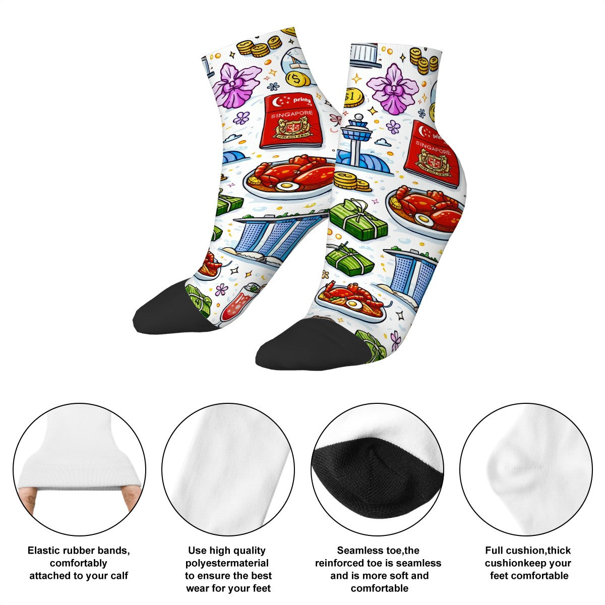 Custom Color Contrast Tube Socks