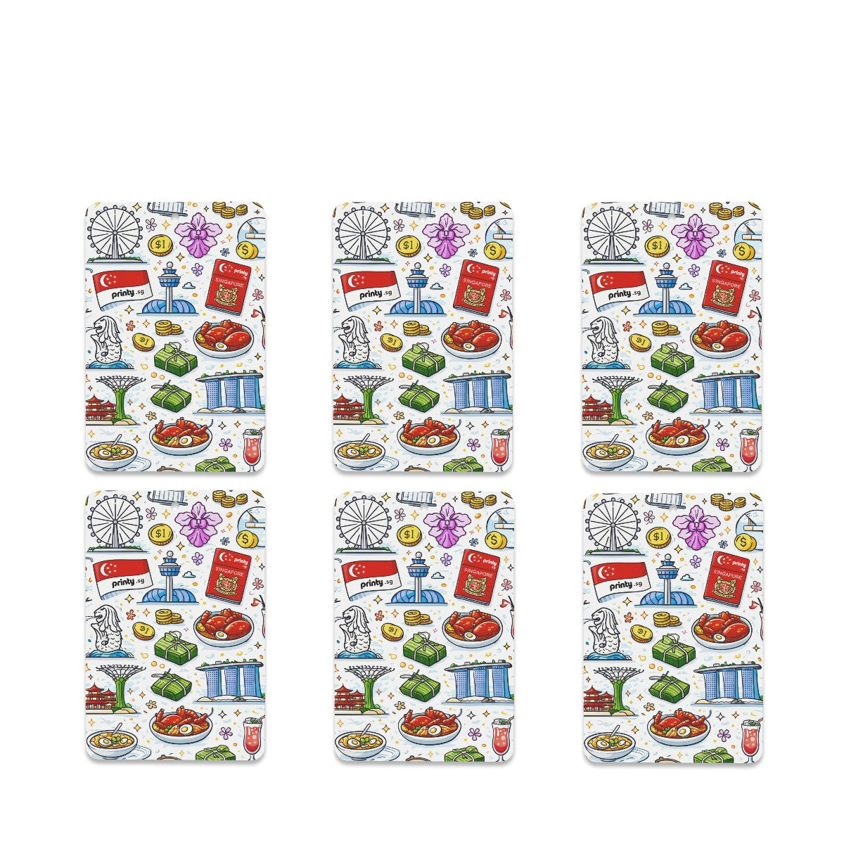 Custom Rectangle Car Air Freshener Cards 6 Pieces