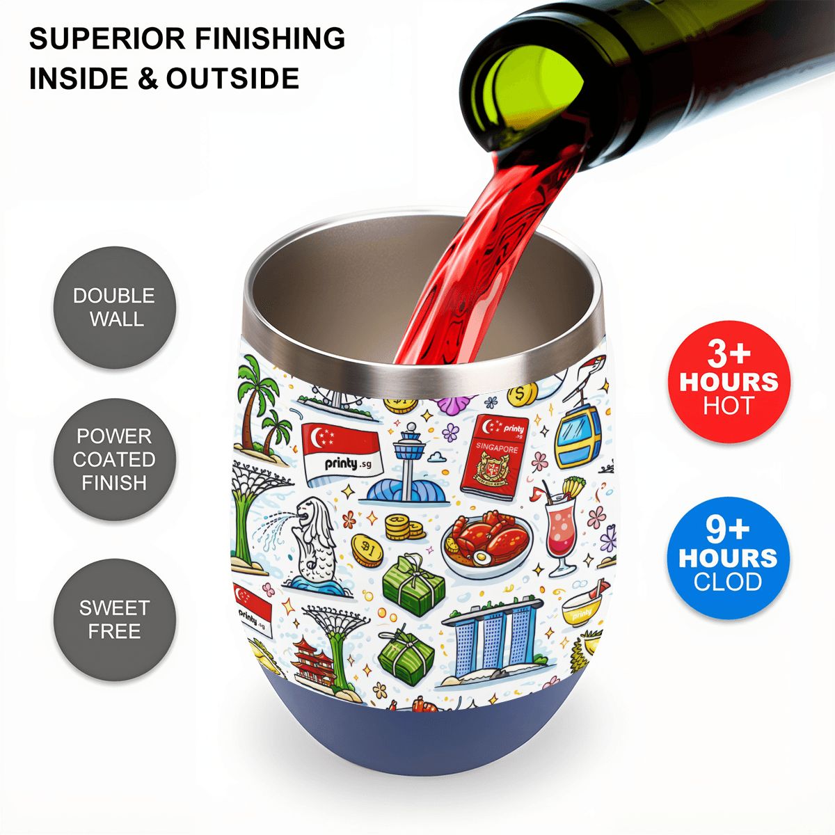 Custom Egg-Shaped Tumbler (12oz)