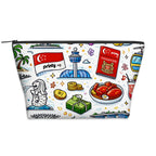 Custom Trapezoid Oxford Cloth Makeup Bag