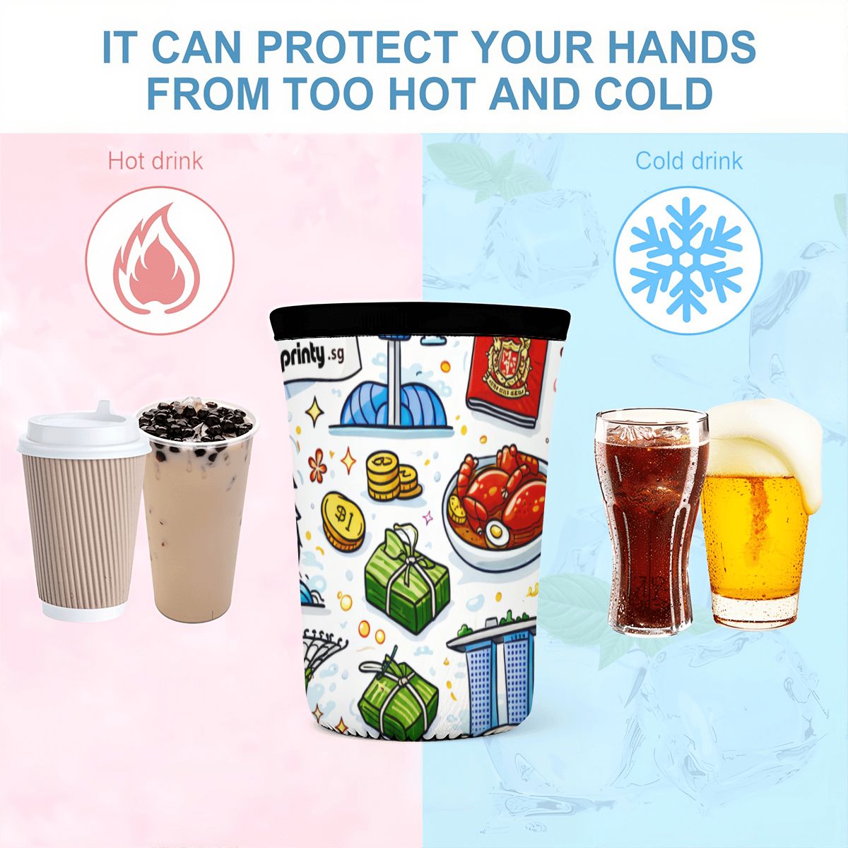 Custom Neoprene Koozies Cup Sleeve 3pcs