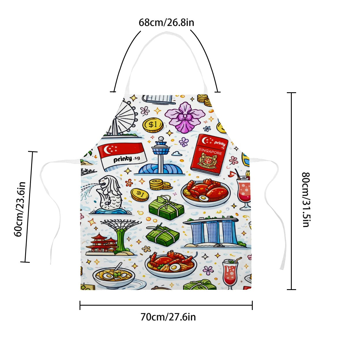 Custom Kitchen Apron without Pockets