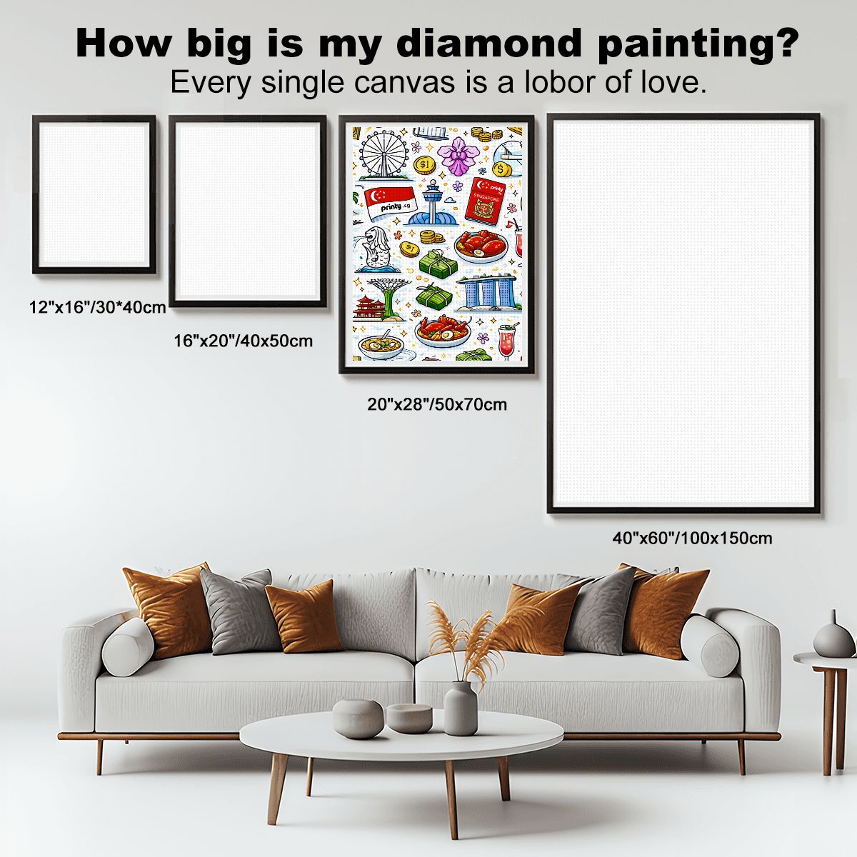Custom DIY Diamond Painting with Frame