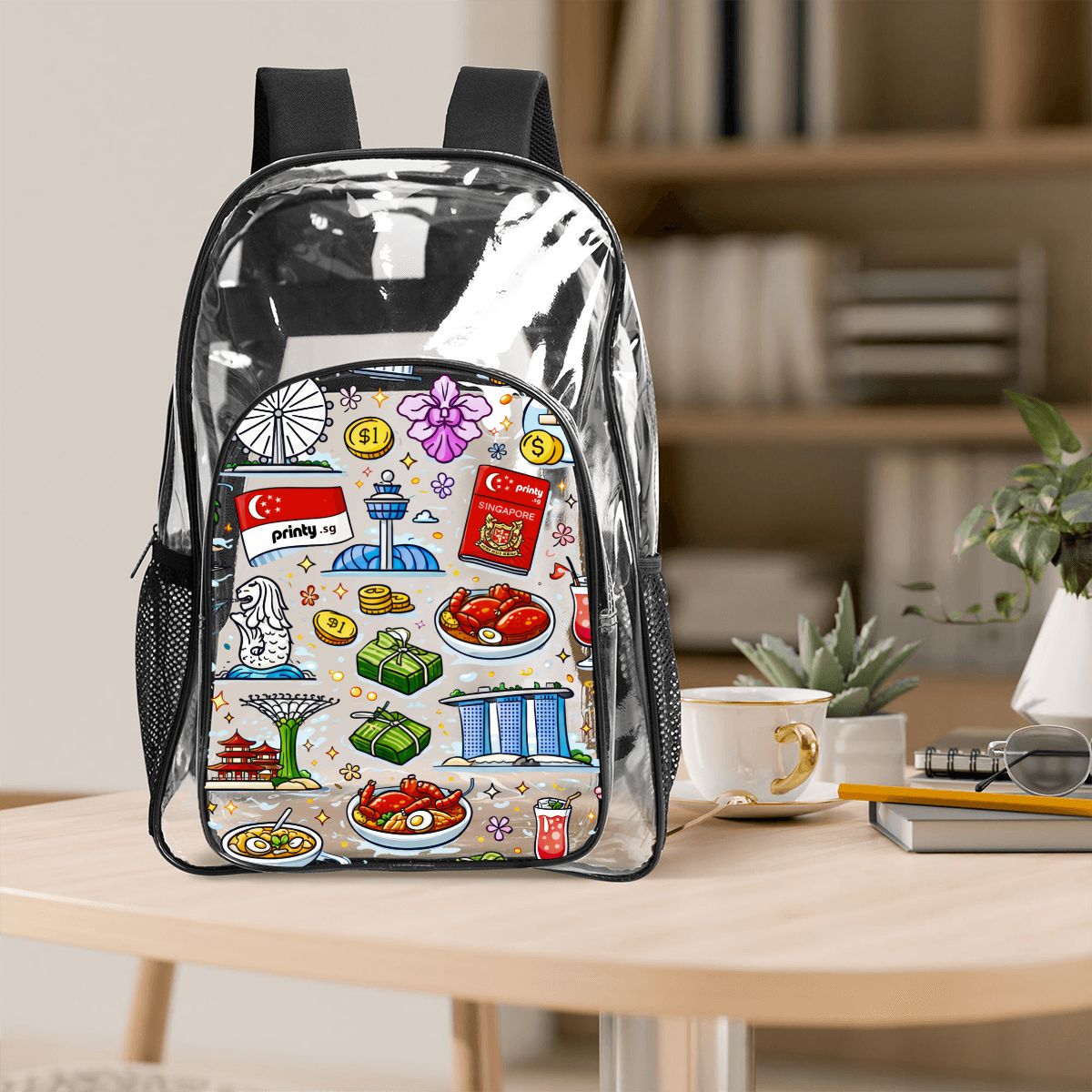 Custom Clear Backpack Set of 3 (Backpack&Lunch Bag&Pencil Case)