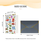 Custom Vertical Greeting Cards (Golden Edge Pearl Paper)