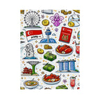 Custom 320 GSM Large Thick Flannel Throw Blanket (3:4)