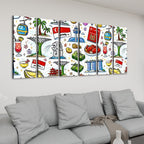 Custom 6 Panels Canvas Prints Wall Art