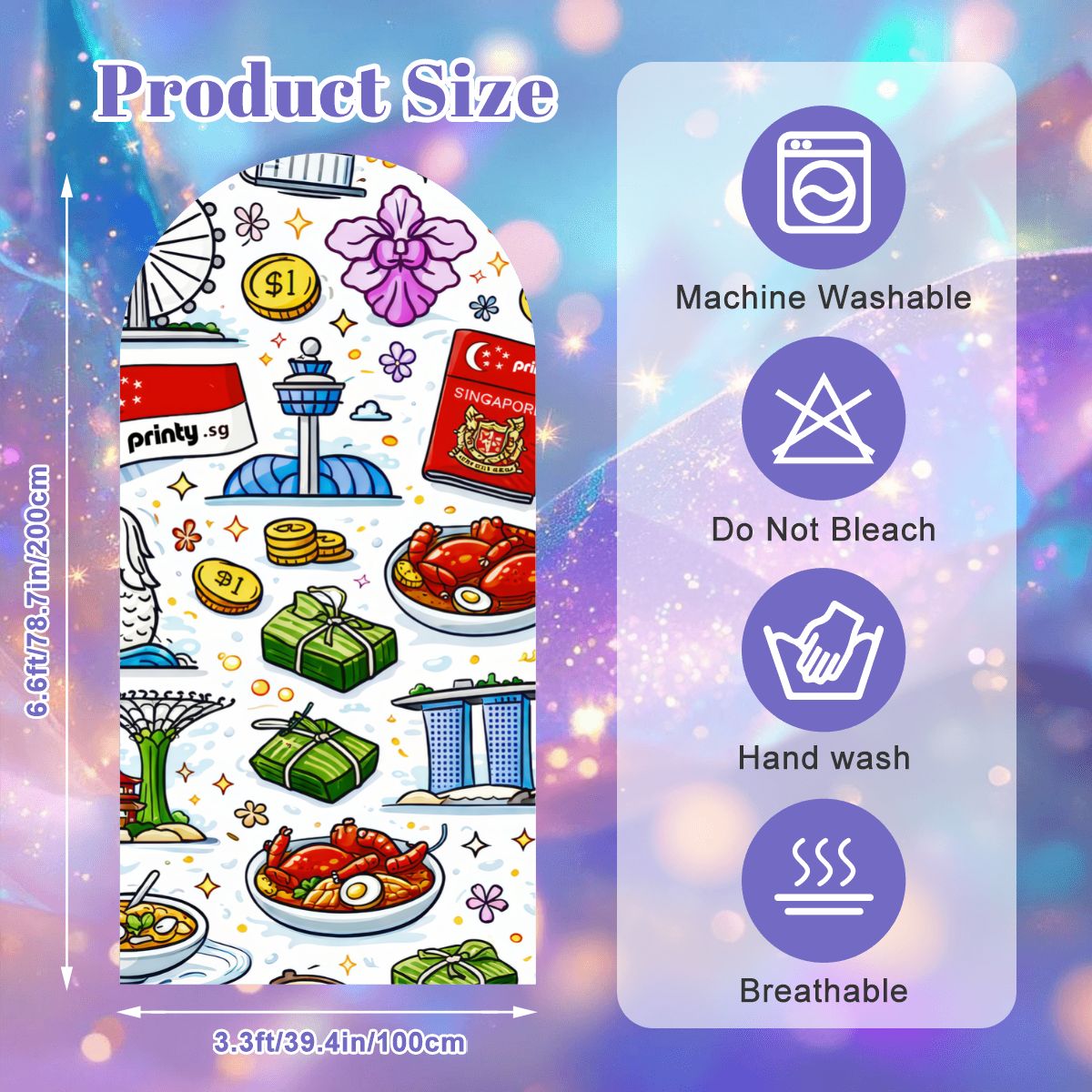 Custom Medium Arched Background Cover