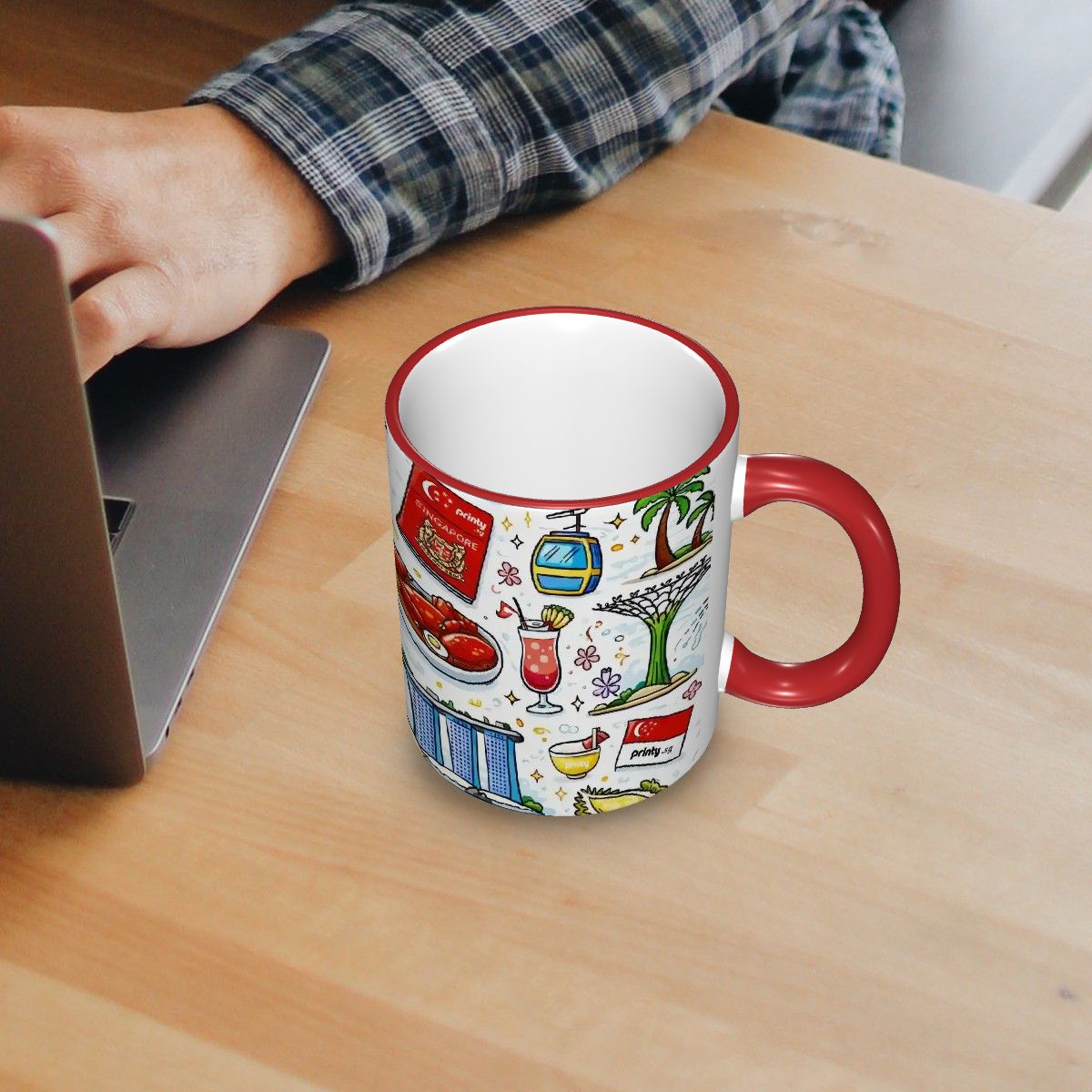 Custom Colored Ceramic Coffee Mug (11oz) (All Over Print)