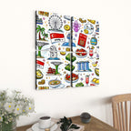 Custom 4 Panels Canvas Prints Wall Art (Set A)