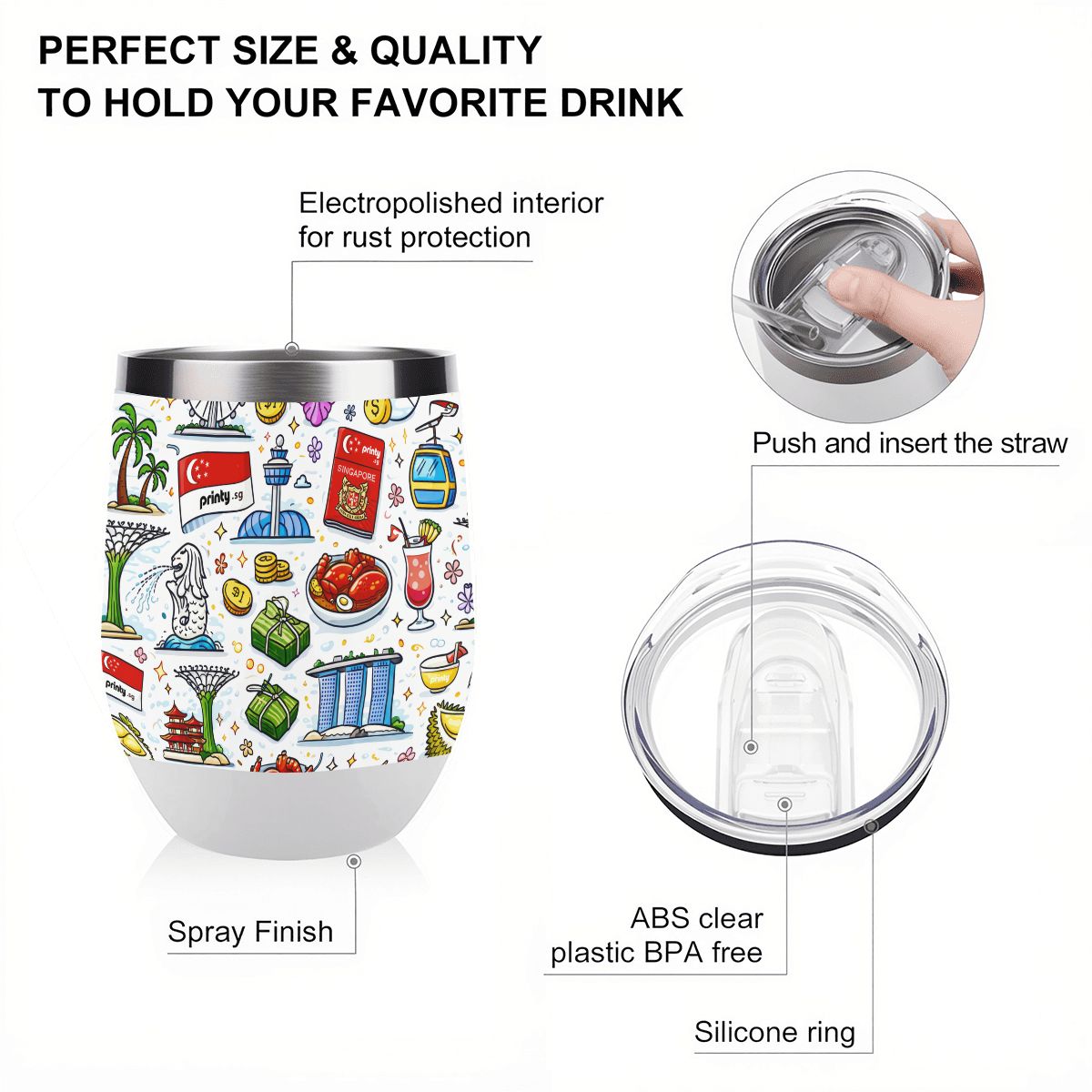 Custom Egg-Shaped Tumbler (12oz)