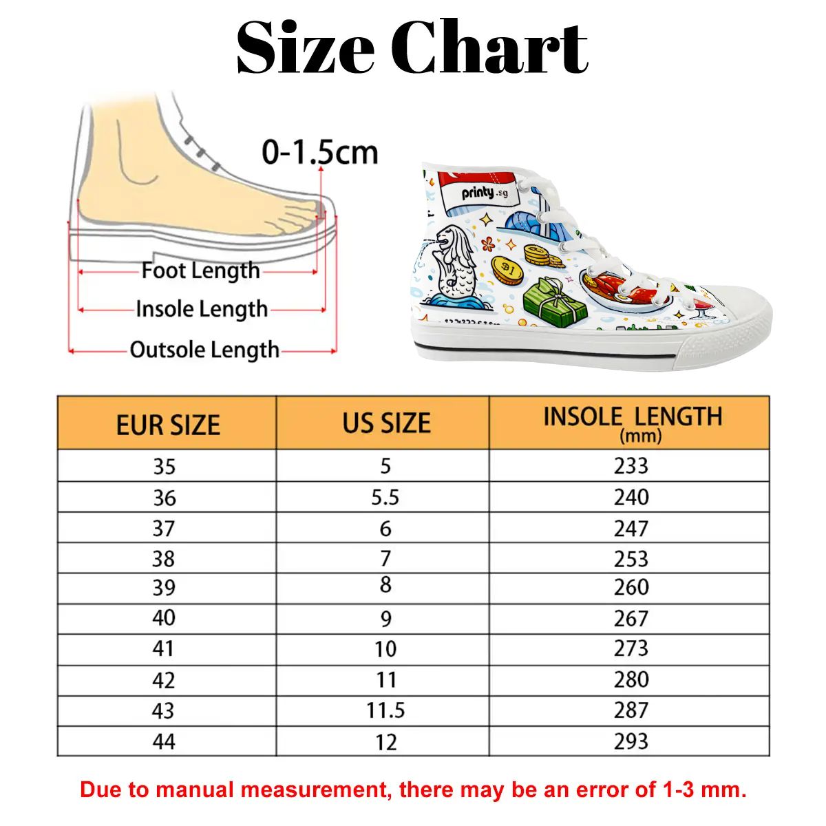 Custom Women's High Top Canvas Shoes Customized Tongue