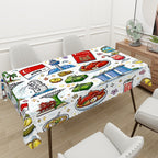 Custom Rectangular Table Cloth with Wavy Edge