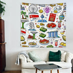 Custom Lightweight Square Wall Tapestry for Bedroom Indoor Decor
