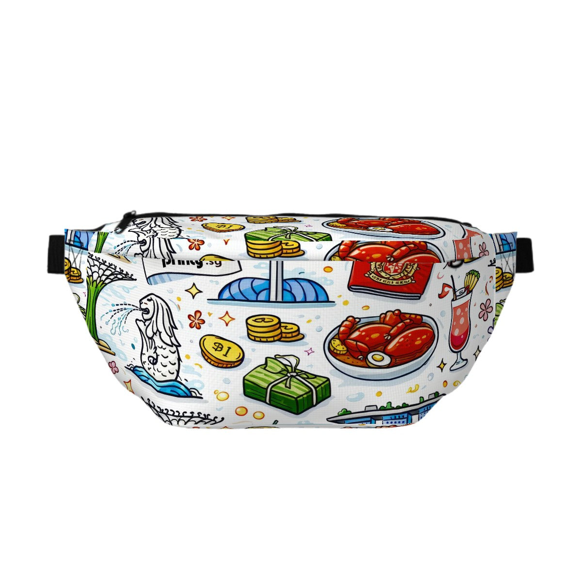 Custom Fanny Pack with 2 Zip Pockets