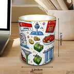 Custom Colored Ceramic Coffee Mug (11oz) (All Over Print)