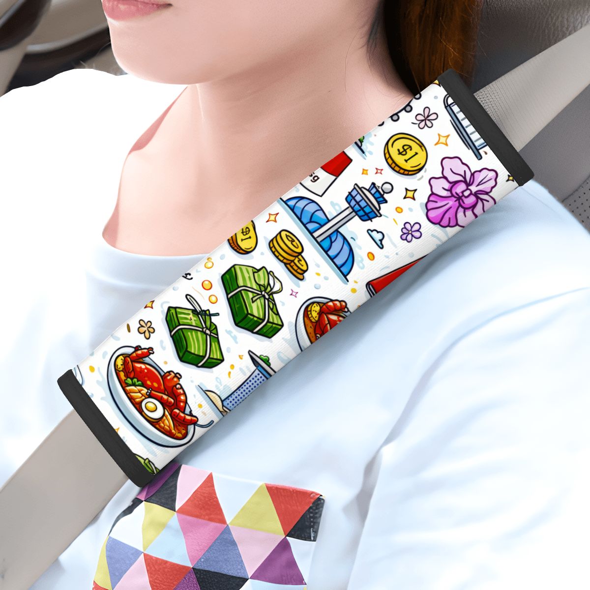 Custom Seat Belt Cover Pad For Adults 2 Pcs