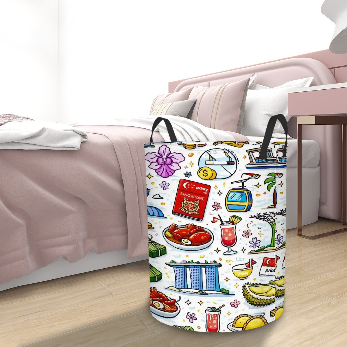 Custom Circular Laundry Basket
