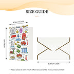 Custom Vertical Greeting Cards (Golden Edge Pearl Paper)