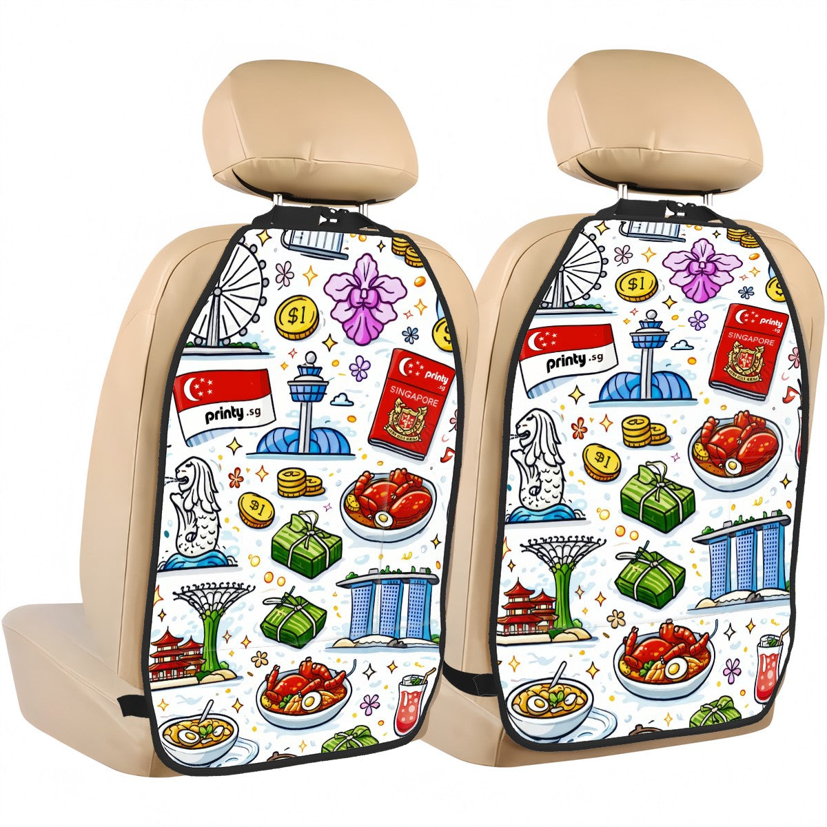 Custom Anti-kick Storage Mat For Car Seats 2pcs