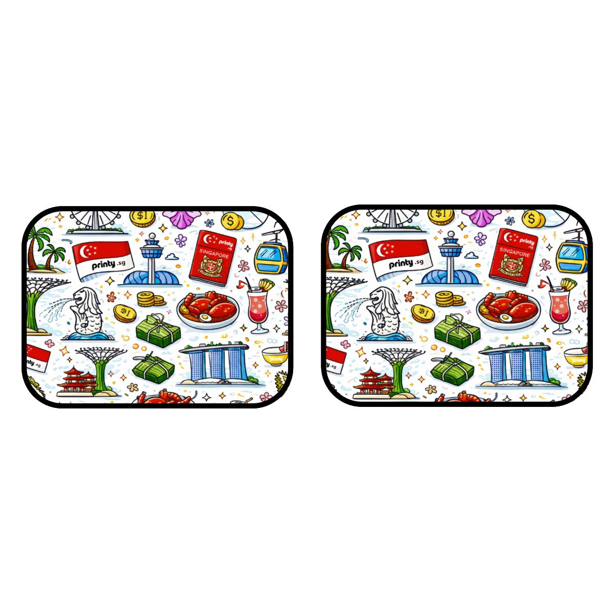 Custom Rear Car Floor Mats 2 pcs