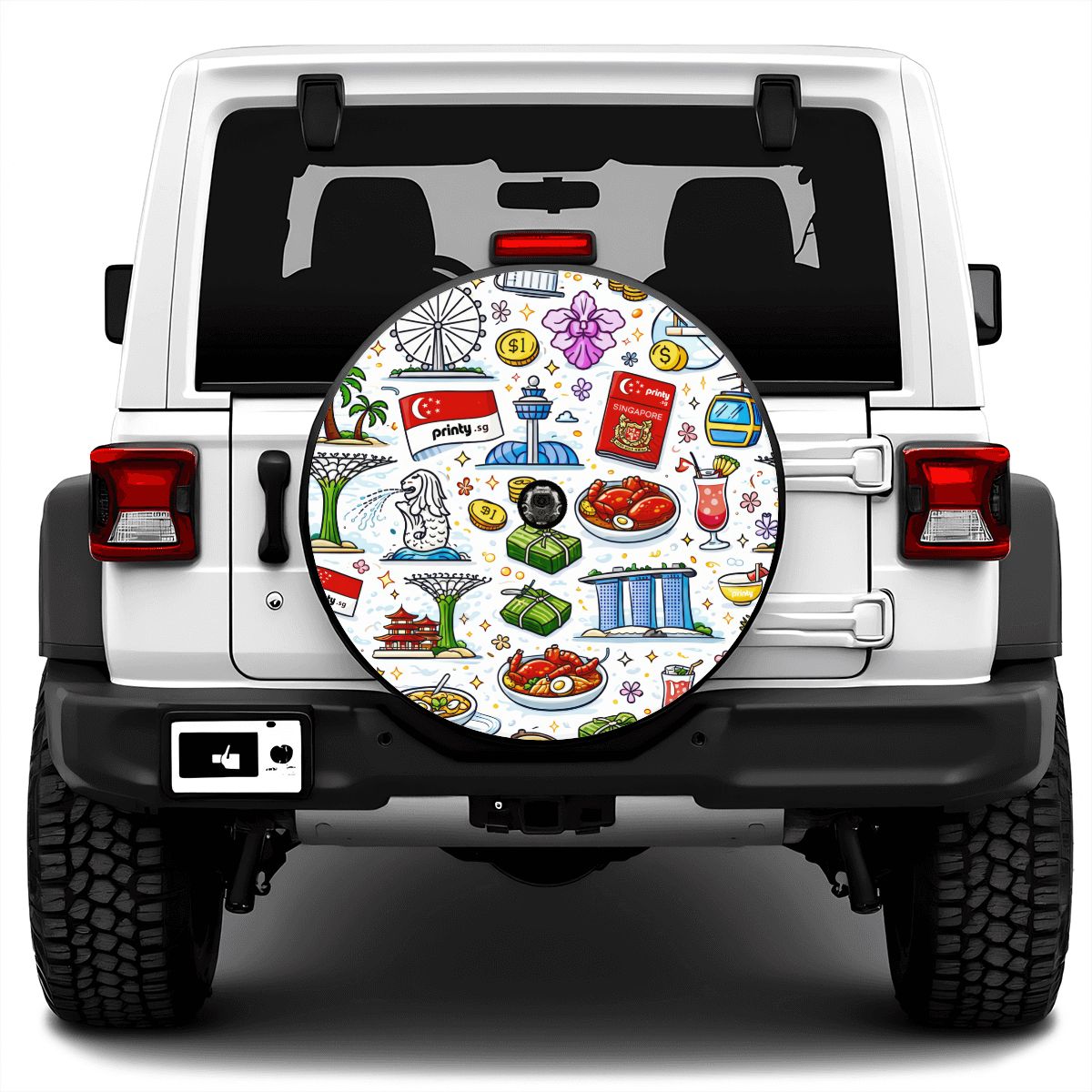 Custom Spare Tire Cover with Camera Hole