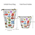 Custom Oxford Cloth Standing Telescopic Pencil Case