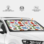 Custom Foldable Front Windshield Sun Shade 2 pcs