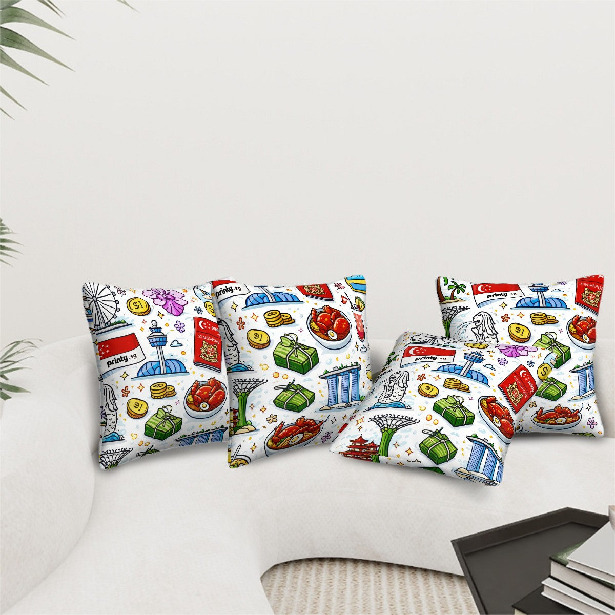 Custom All Season Throw Pillow Covers Set of 4(Single-Sided Design)