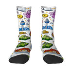 Custom Color Contrast Crew Socks