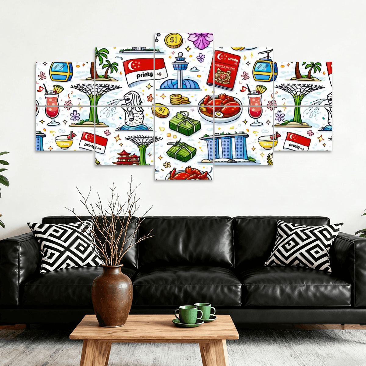 Custom 10 Panels Sound Absorbing Wall Art
