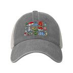Custom Washed Denim Mesh Cap