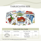 Custom Round Tablecloth with Wavy Edge