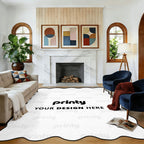 Custom Scalloped Area Rug 120"x96"